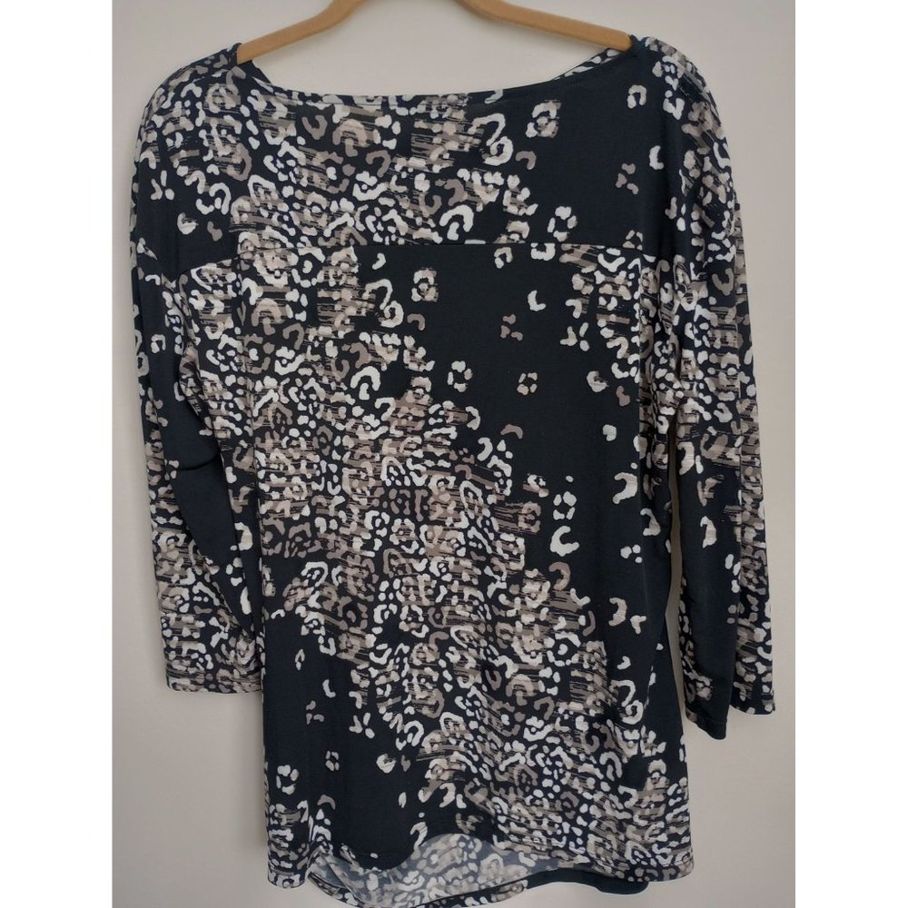 Ann Klien top black cream color and taupe size extra large